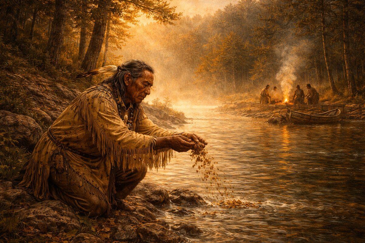 Sacred tobacco offering ceremony connecting physical and spiritual worlds