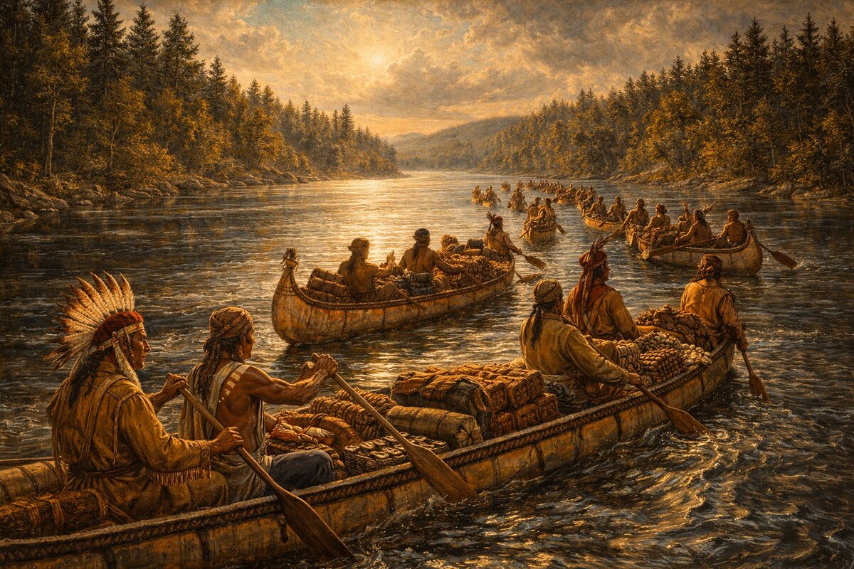 Ancient Indigenous trade routes spanning across pre-contact North America