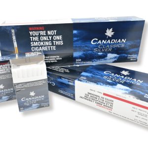 Canadian Classics Silver King Size cigarette pack