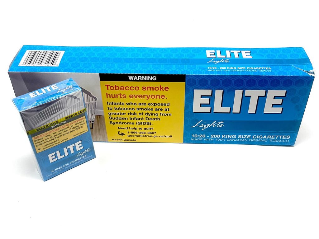 Elite Lights King Size cigarette carton