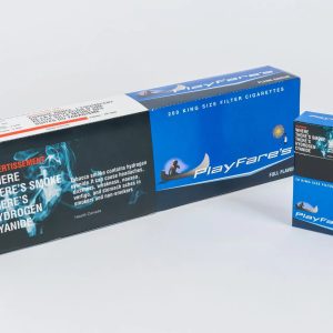 Playfare's King Size full flavour cigarette carton