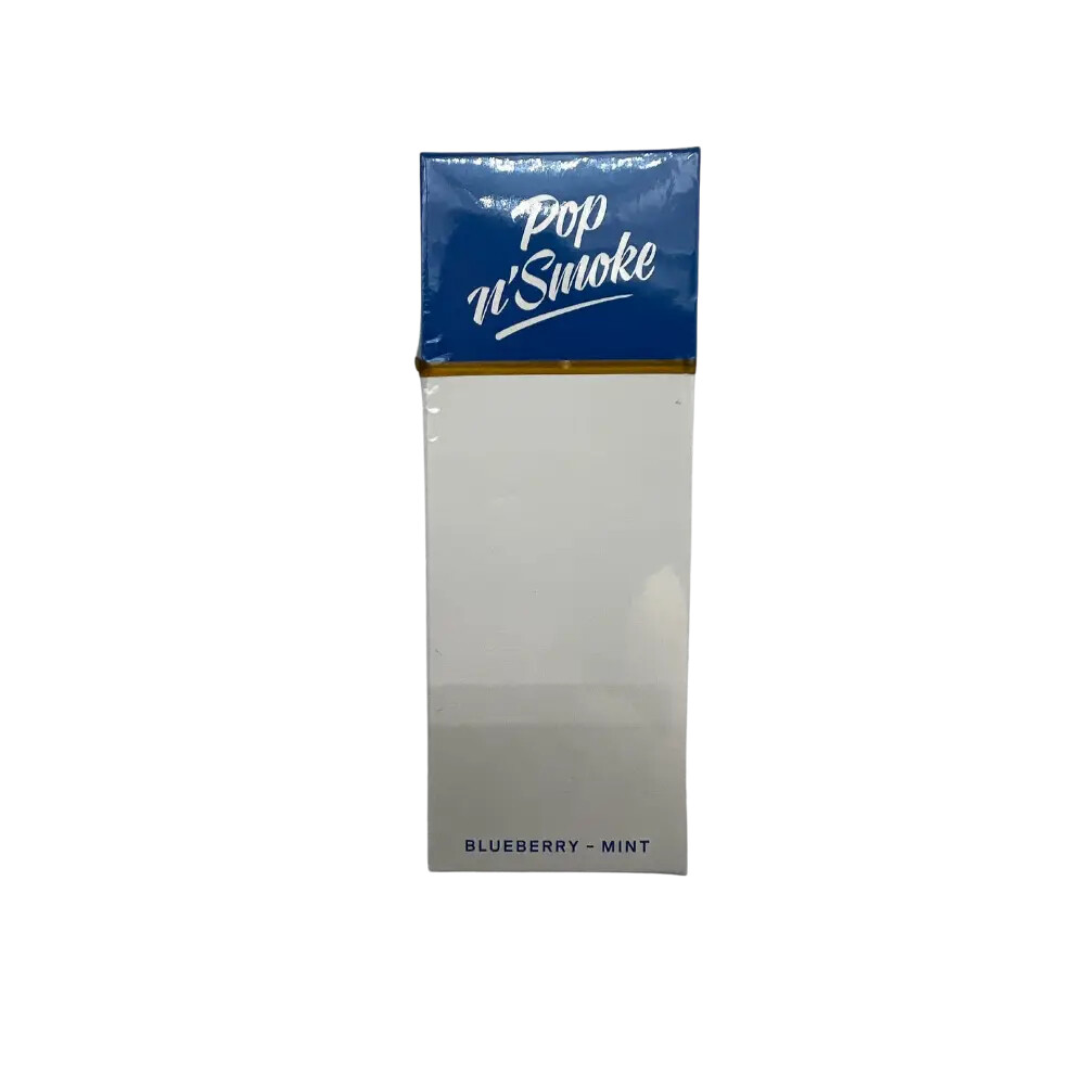 Pop n Smoke Blueberry Mint flavoured cigarette carton